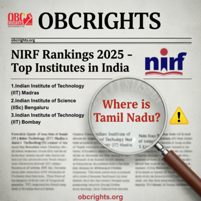 Has Tamil Nadu Institutions really perform? We expect the Government and Government agencies to guide. Not Misguide. NIRF Rankings 2025 – Top Institutes in India