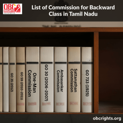 List of Commission for Backward Class in Tamil Nadu