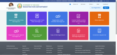 official portal for marriage certificate registration in this choose the appropriate act like under which act you want to register