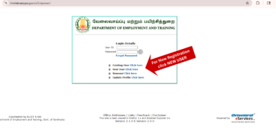 TN Employment Registration - portal login