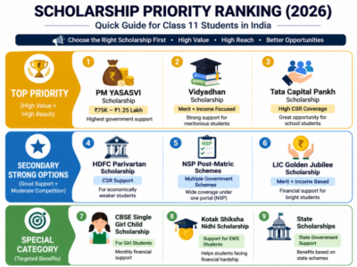 scholarships for 11th students- 
priority list of scholarships for class 11 students