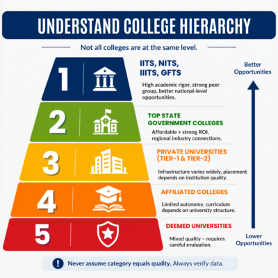 how to choose college that suits you - college hierarchy